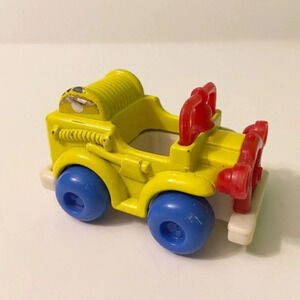 Vintage Disney Mickey Mouse Arco Yellow Car Collectible 2.5 Inch Size  Toy